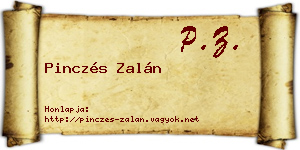 Pinczés Zalán névjegykártya