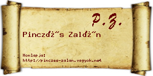 Pinczés Zalán névjegykártya