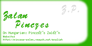 zalan pinczes business card